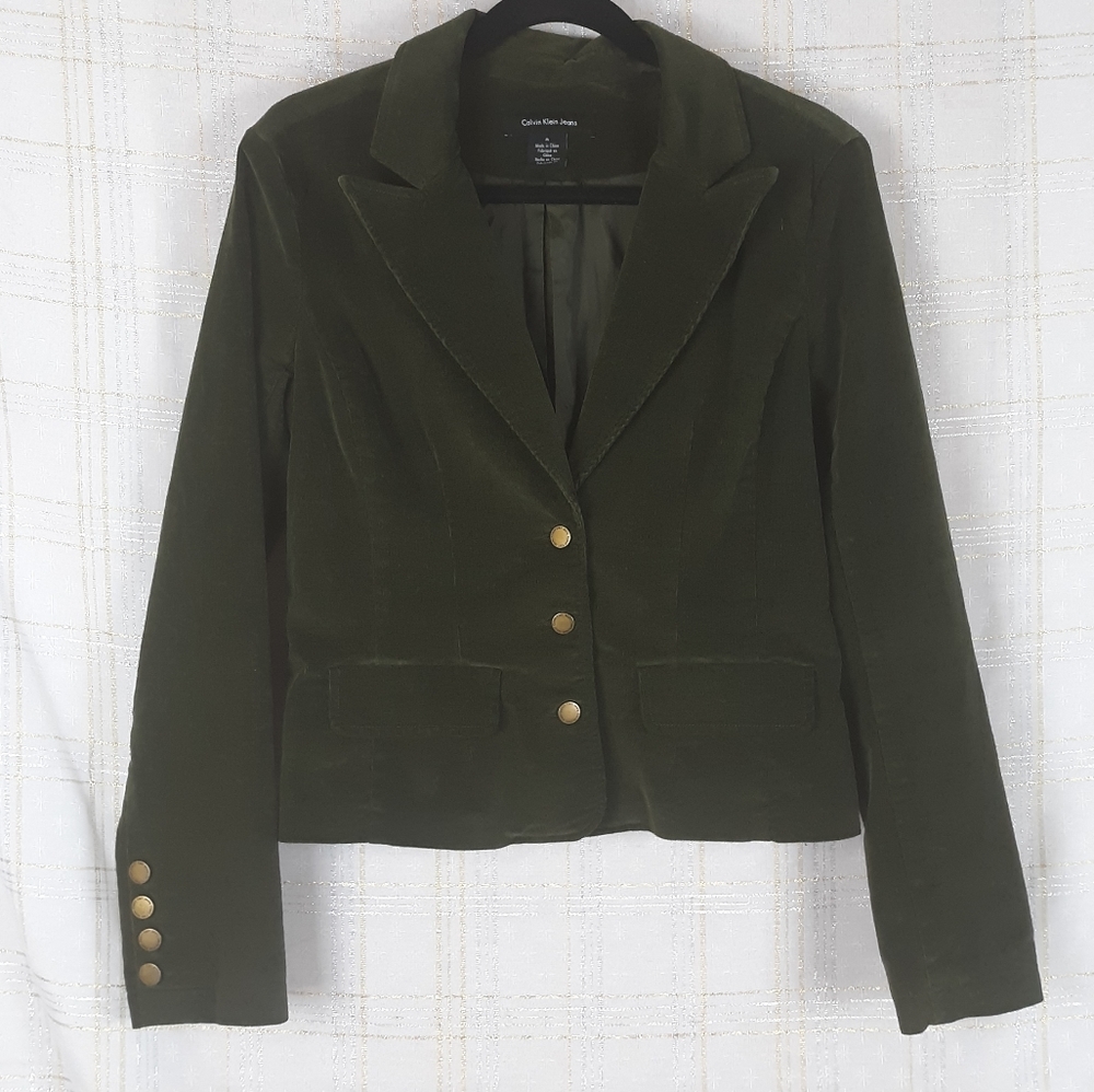 Calvin Klein Corduroy Fitted Button Up Jacket